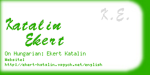 katalin ekert business card